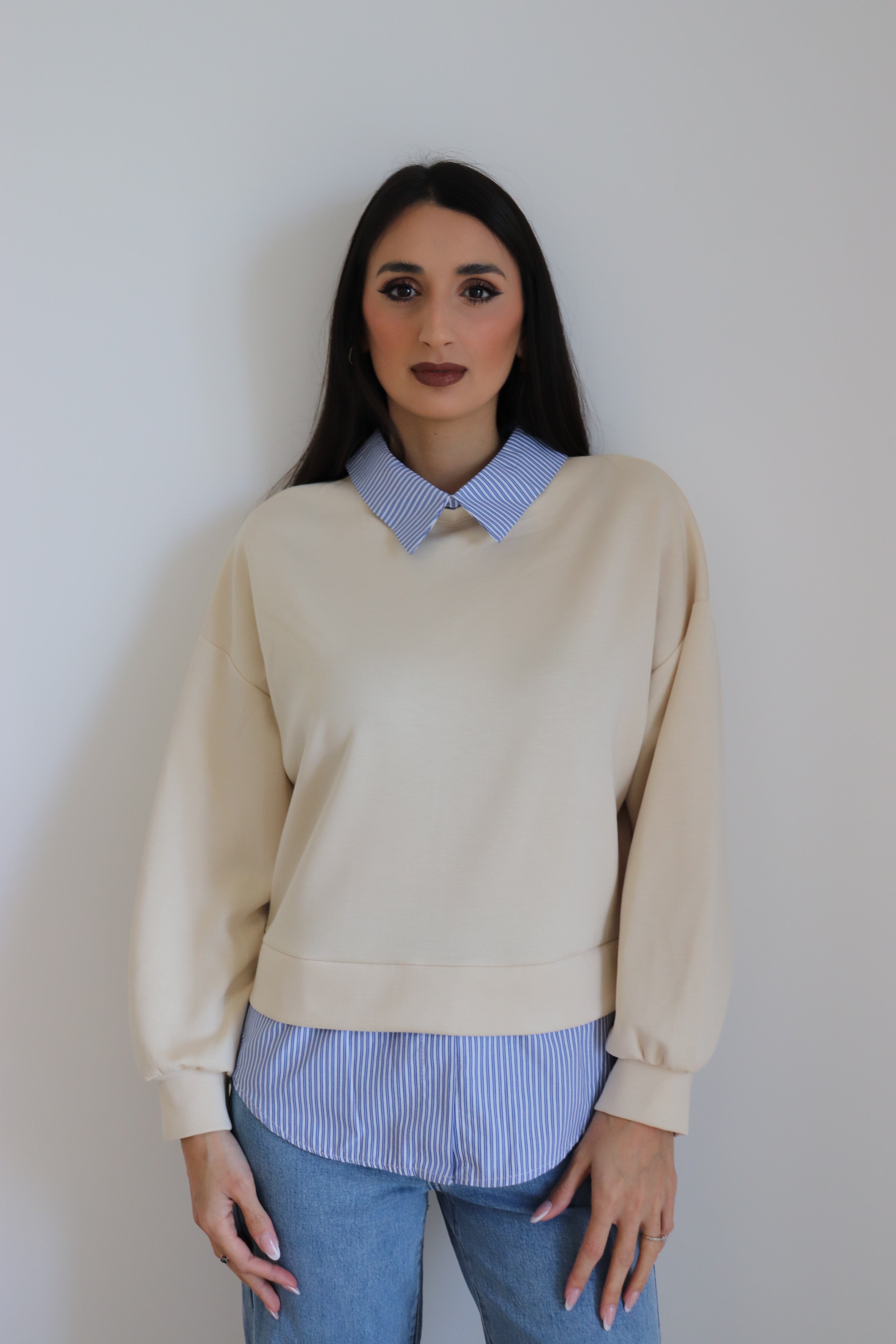 Felpa con camicia
