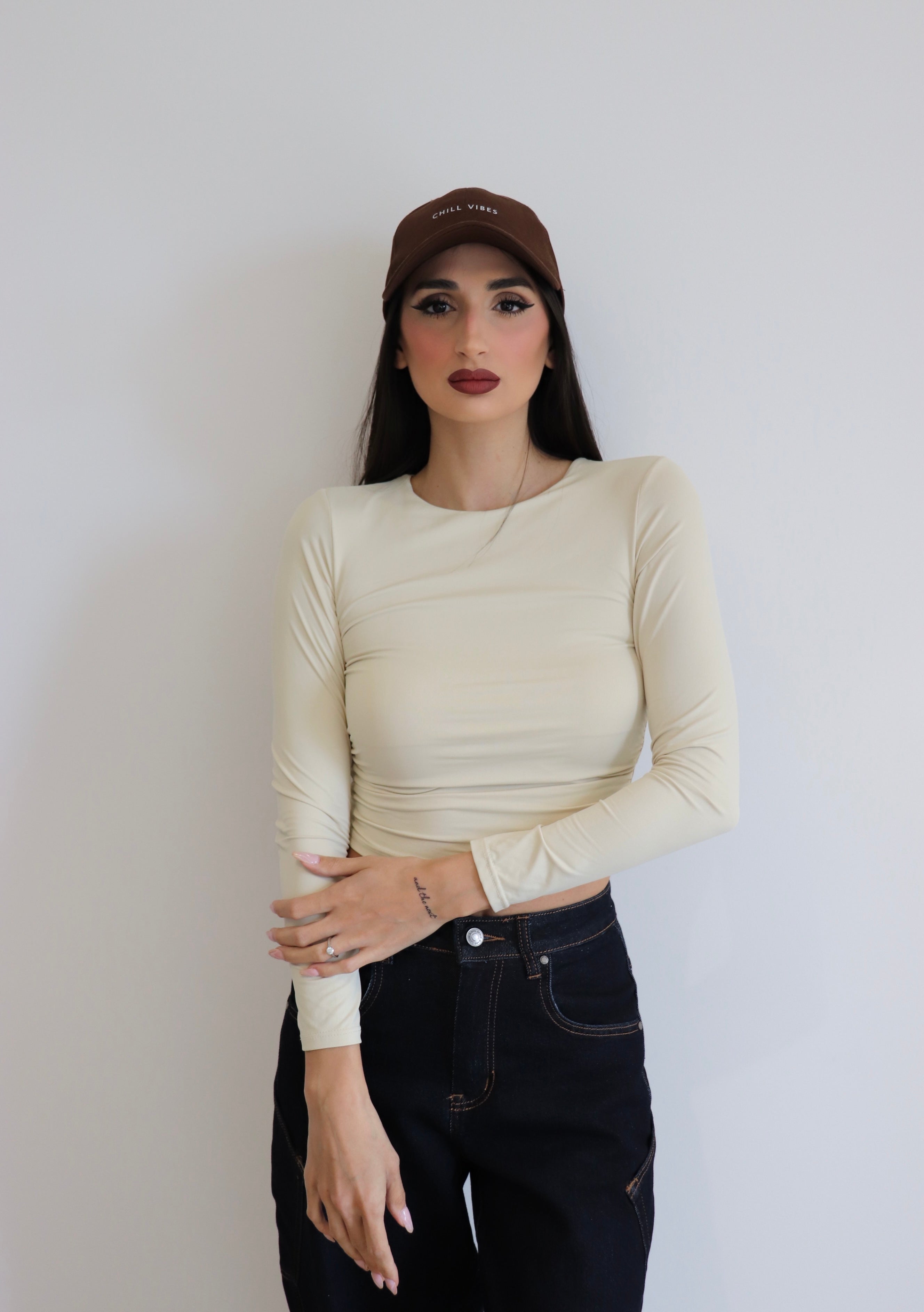 Maglia crop in licra