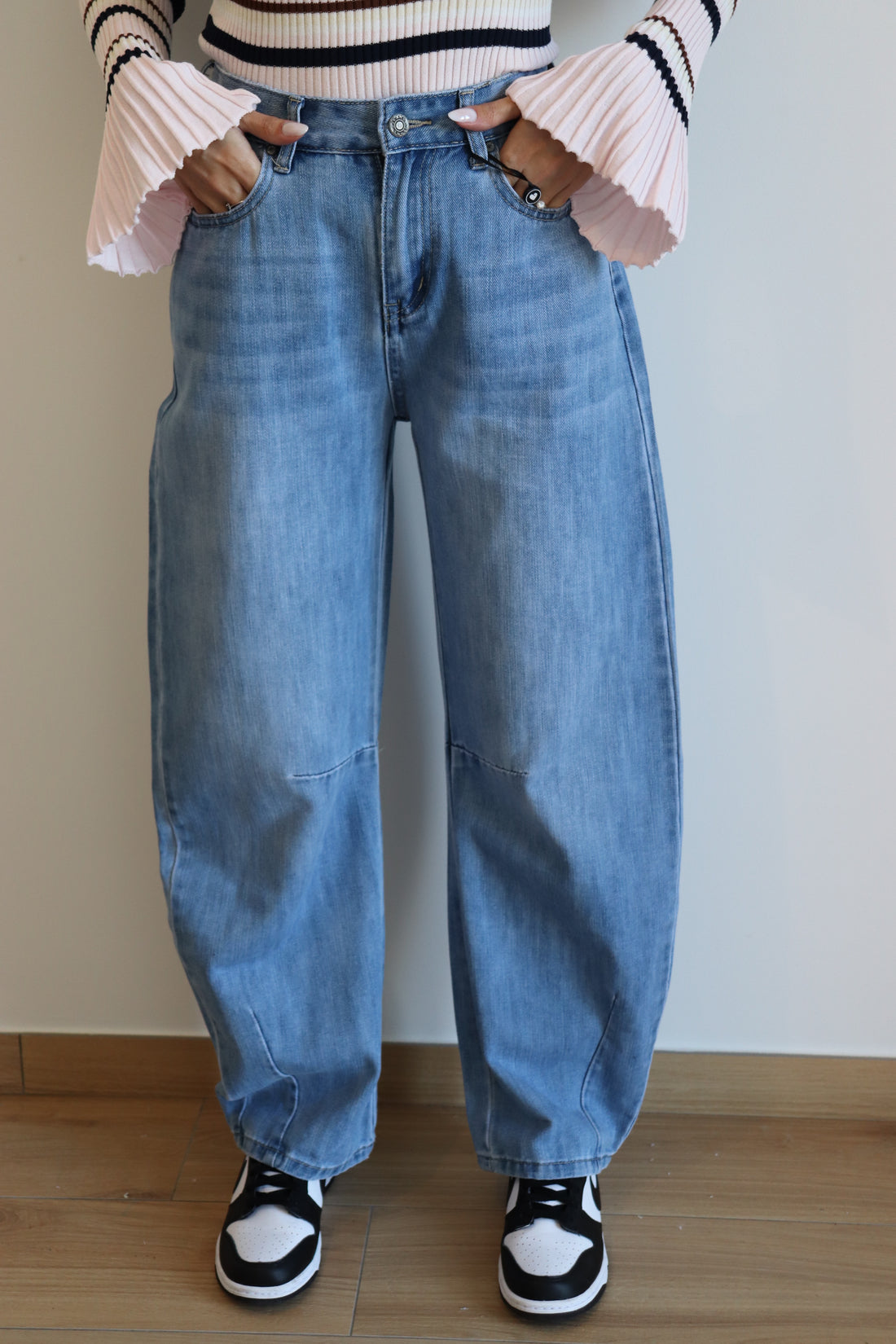 Jeans balloon strass