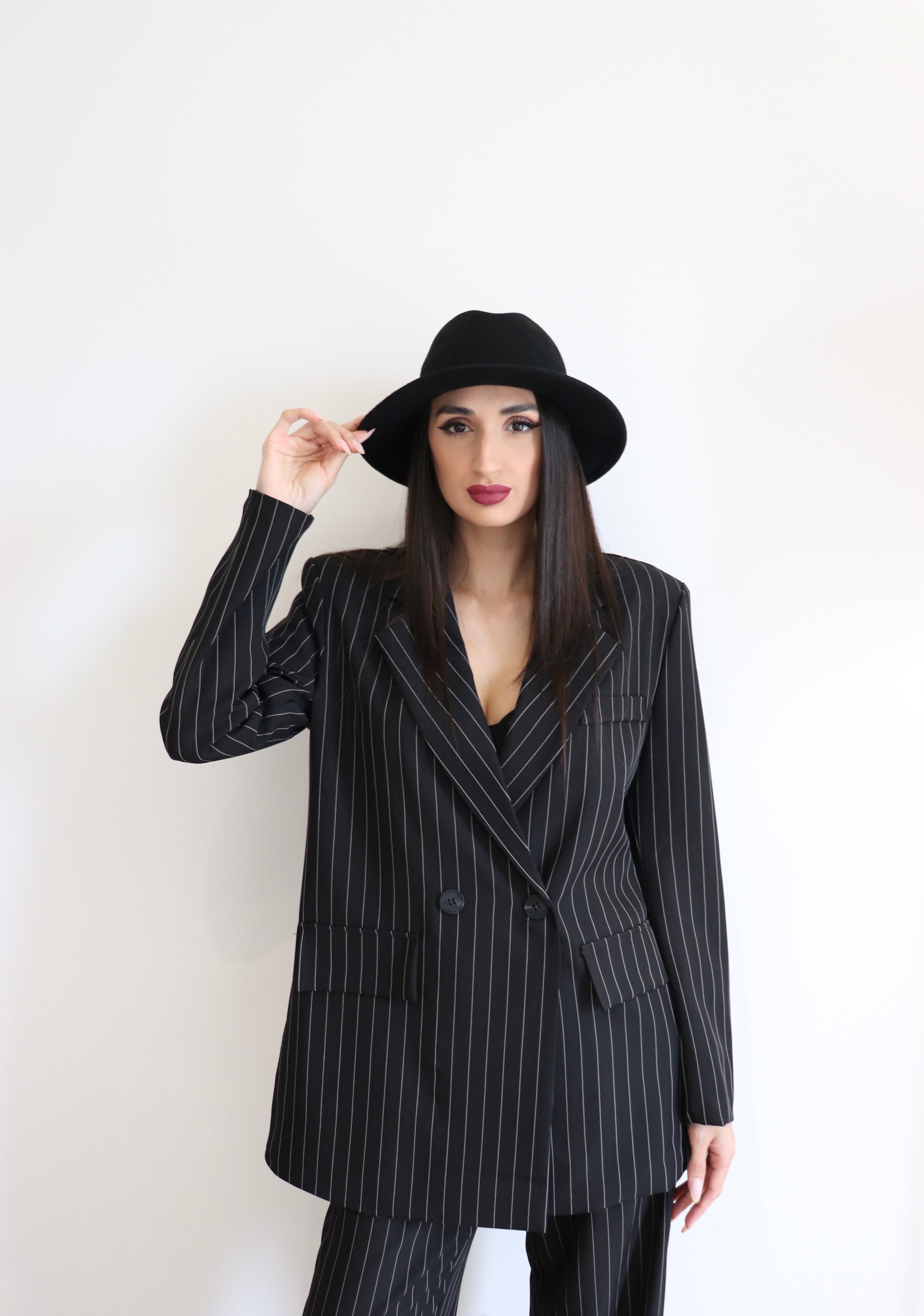 Blazer gessato doppio petto