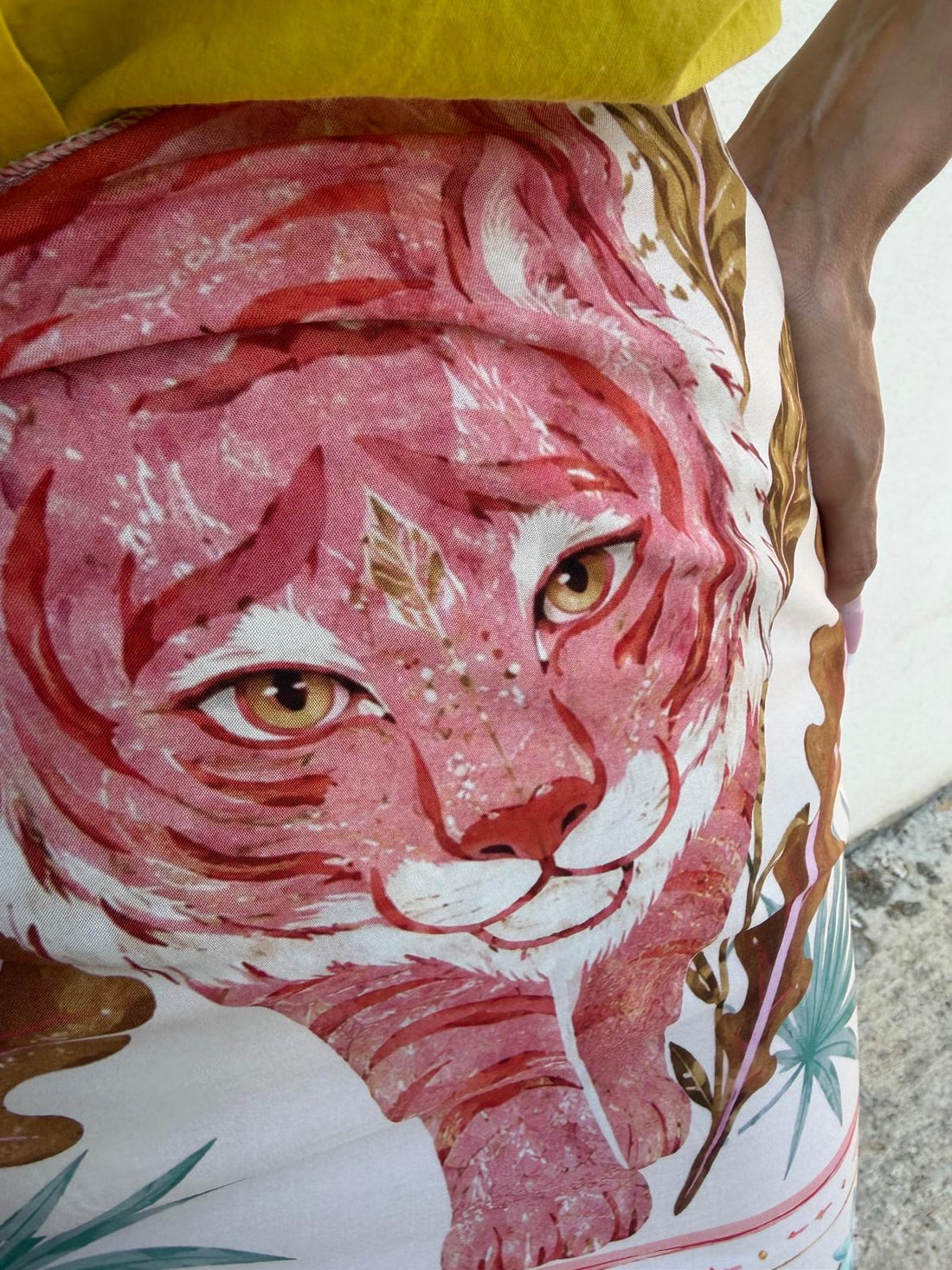 Gonna pareo Tigre rosa