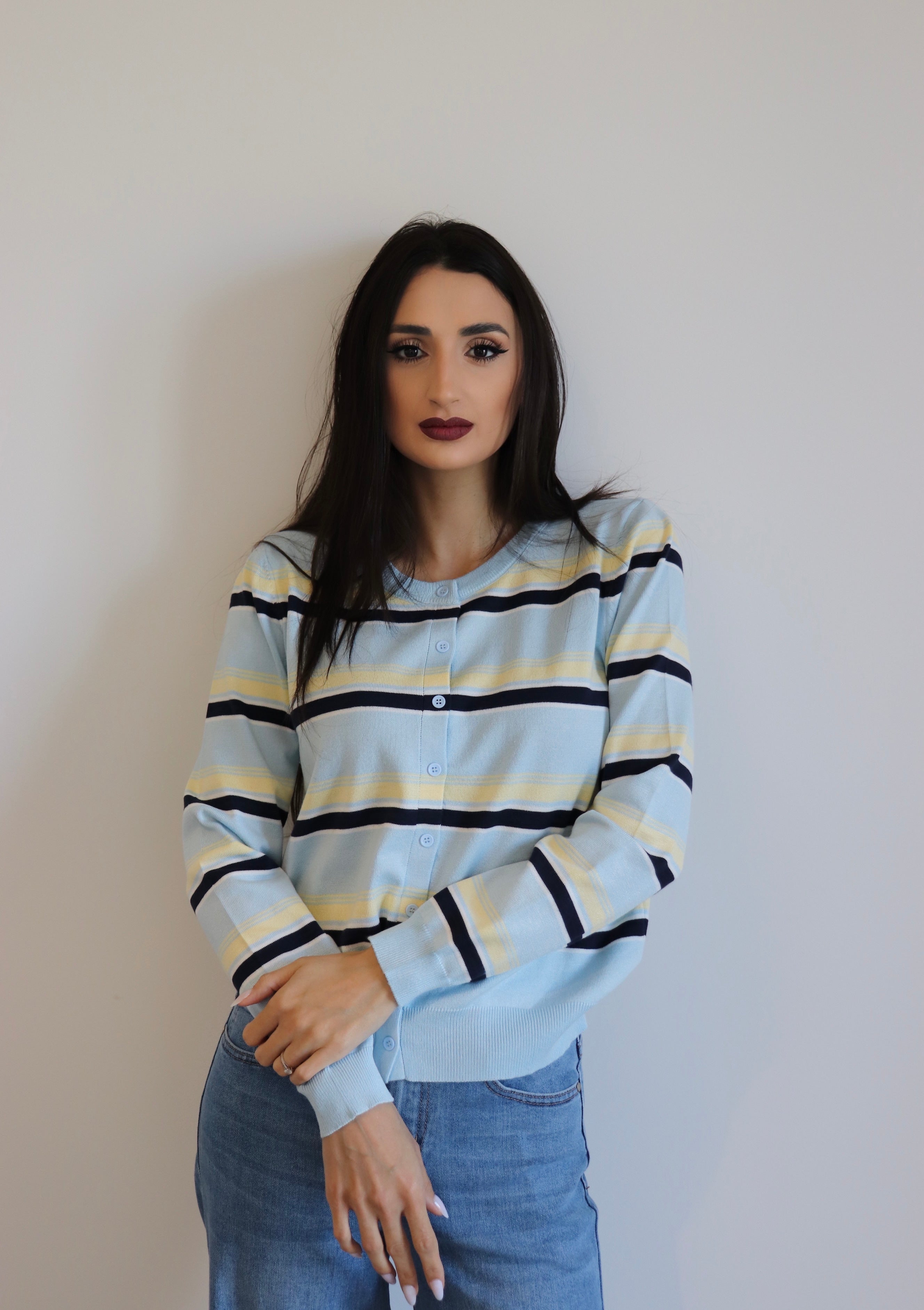 Cardigan a righe