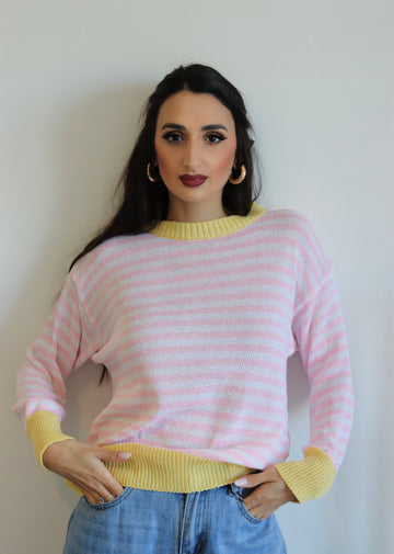 Maglia in filo a righe