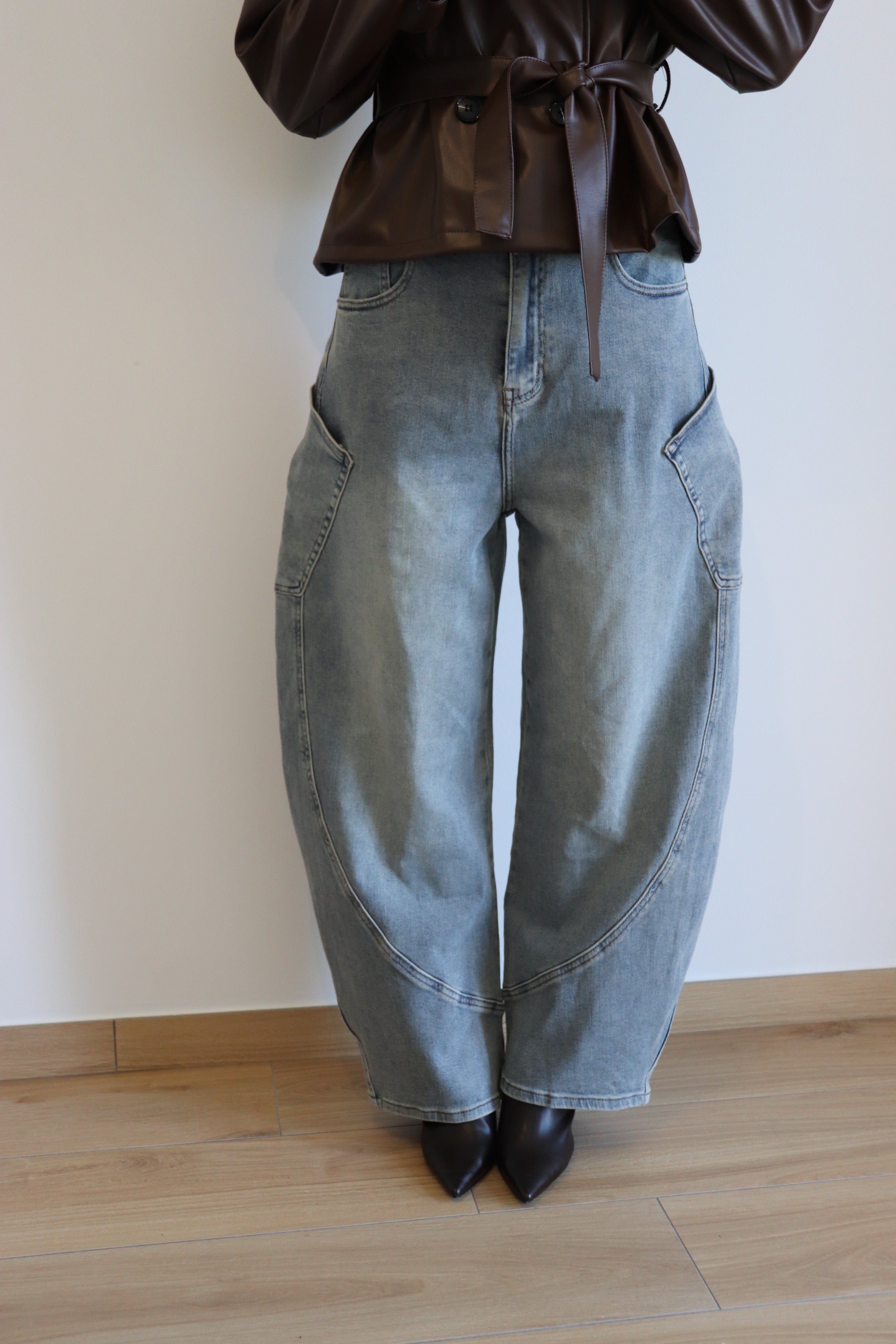 Jeans balloon sabbiato