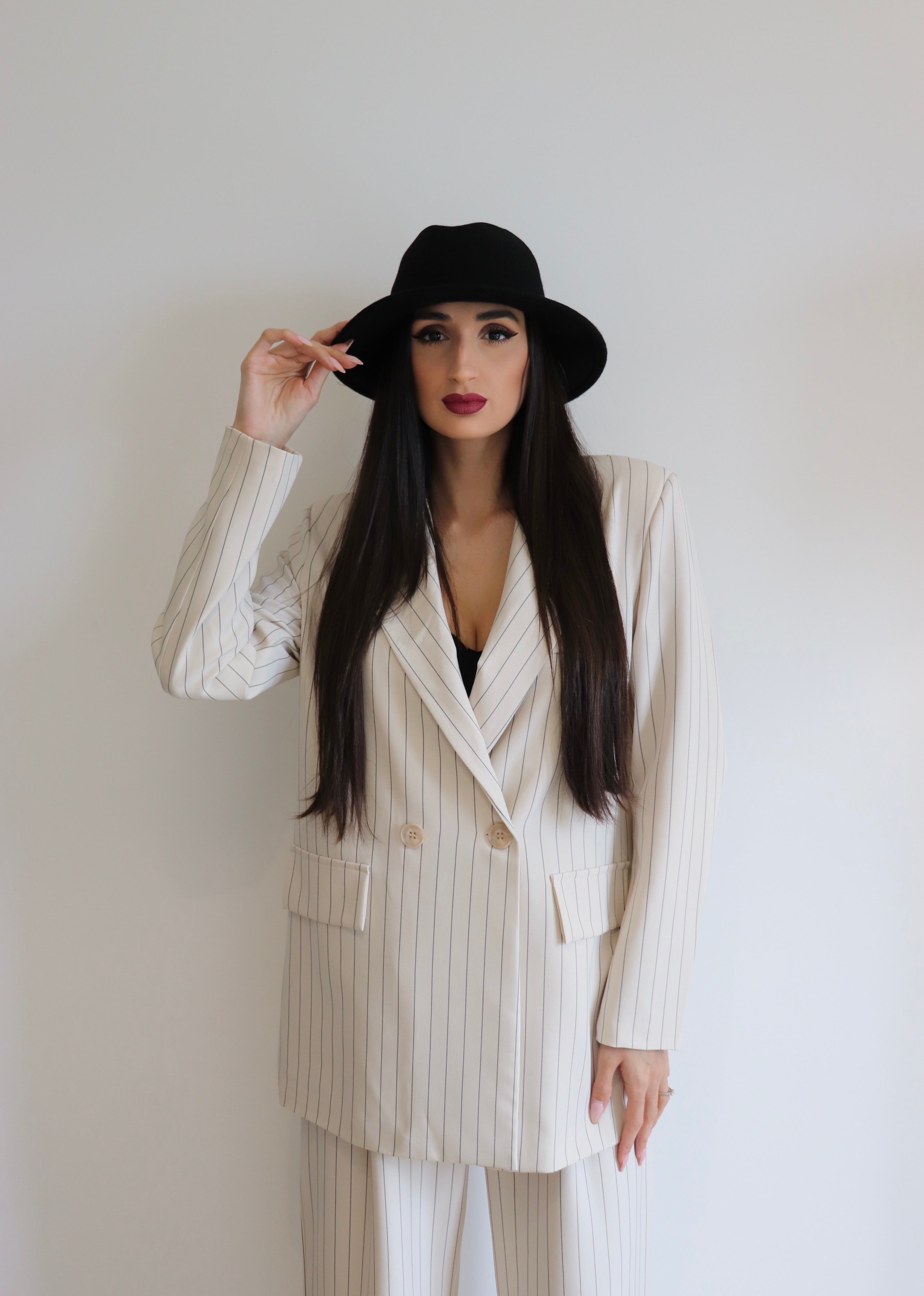 Blazer gessato doppio petto