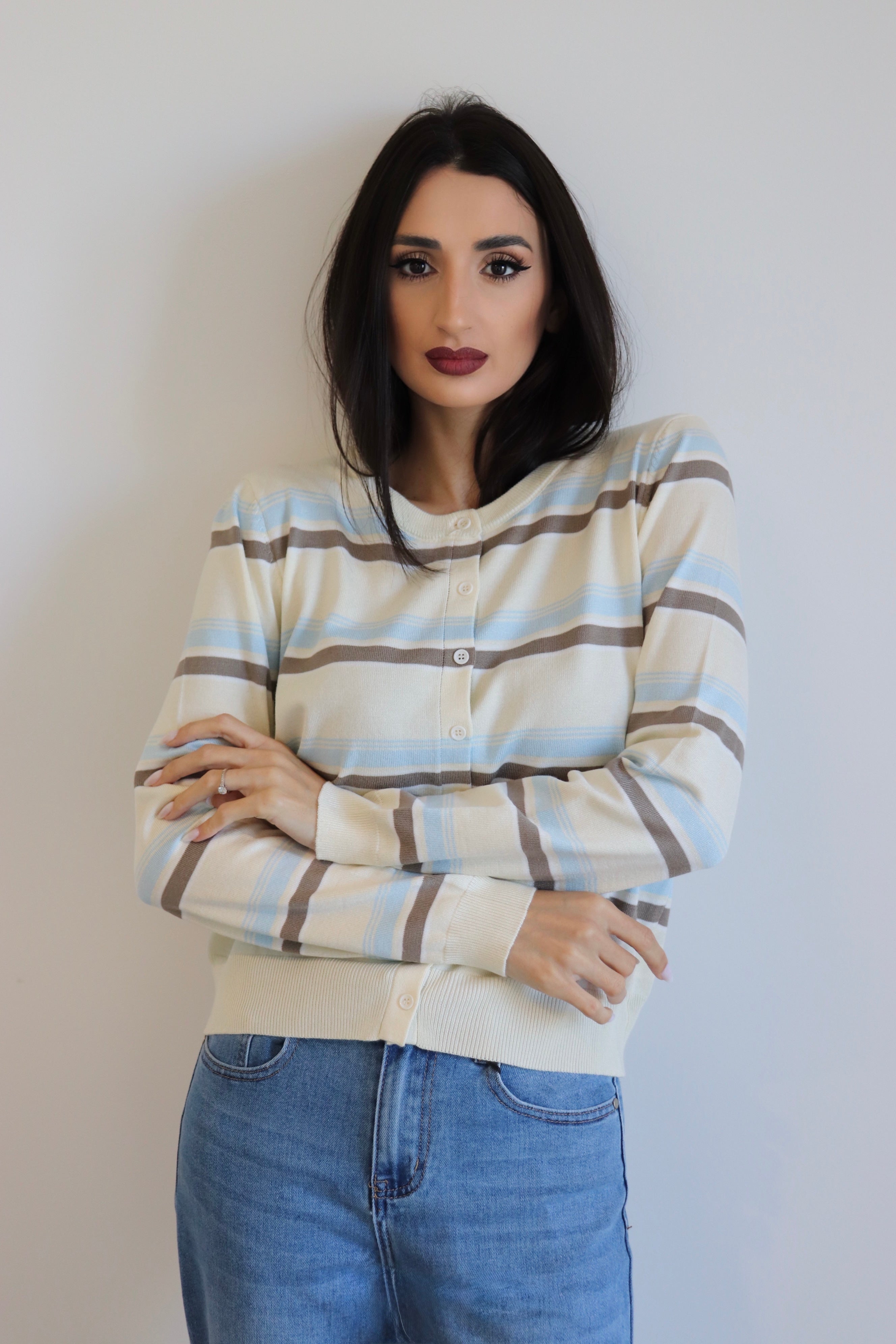 Cardigan a righe