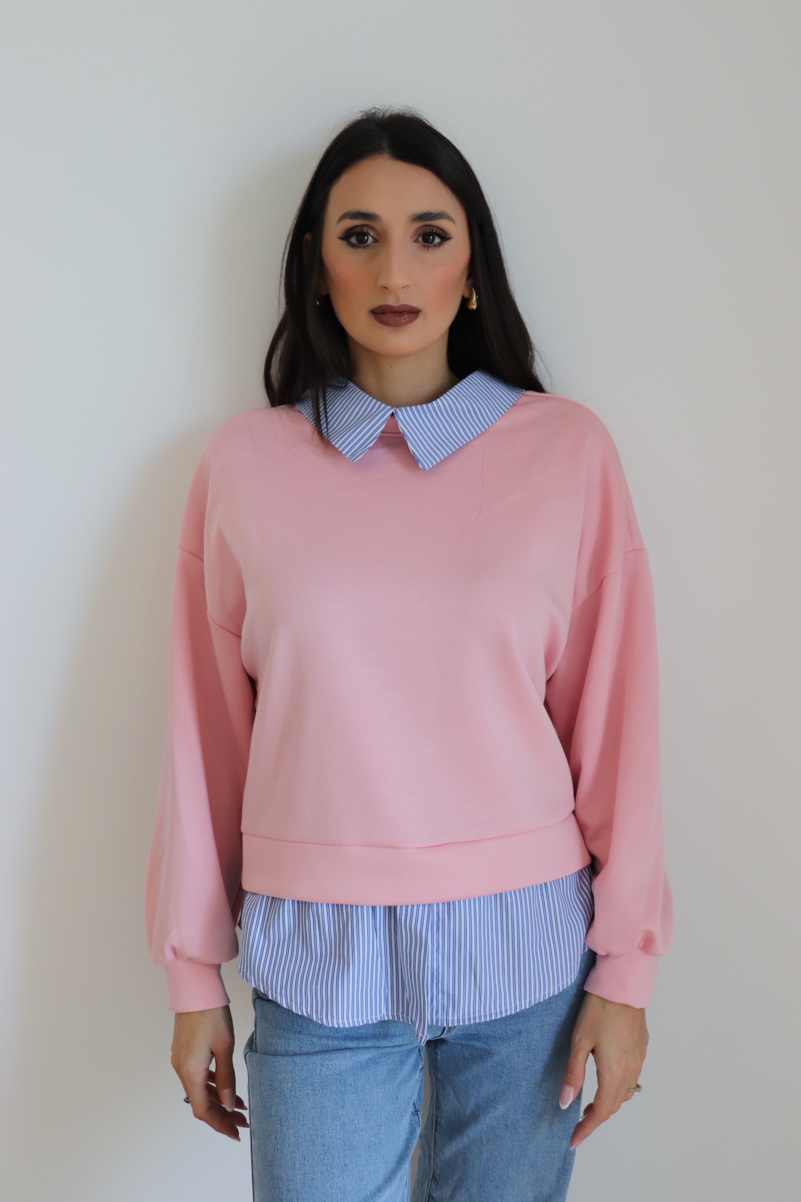 Felpa con camicia