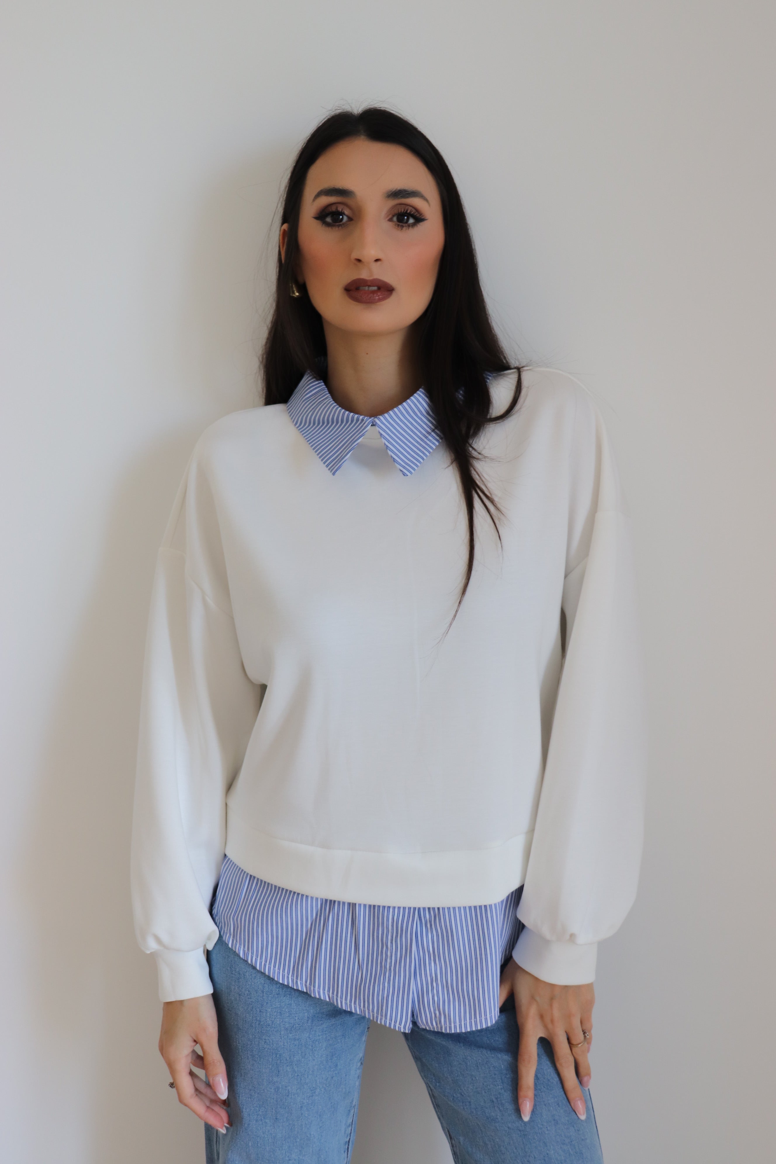 Felpa con camicia