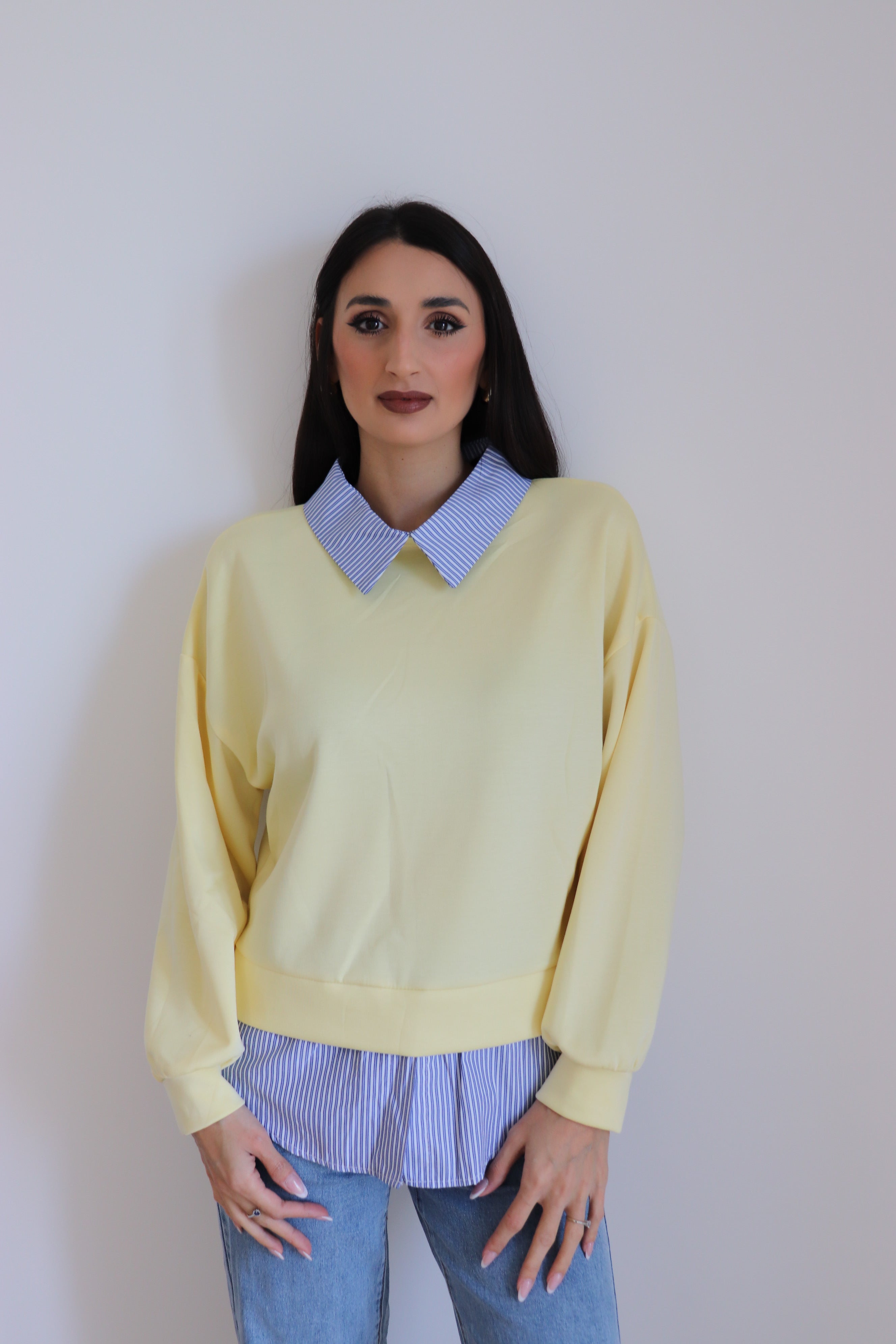 Felpa con camicia