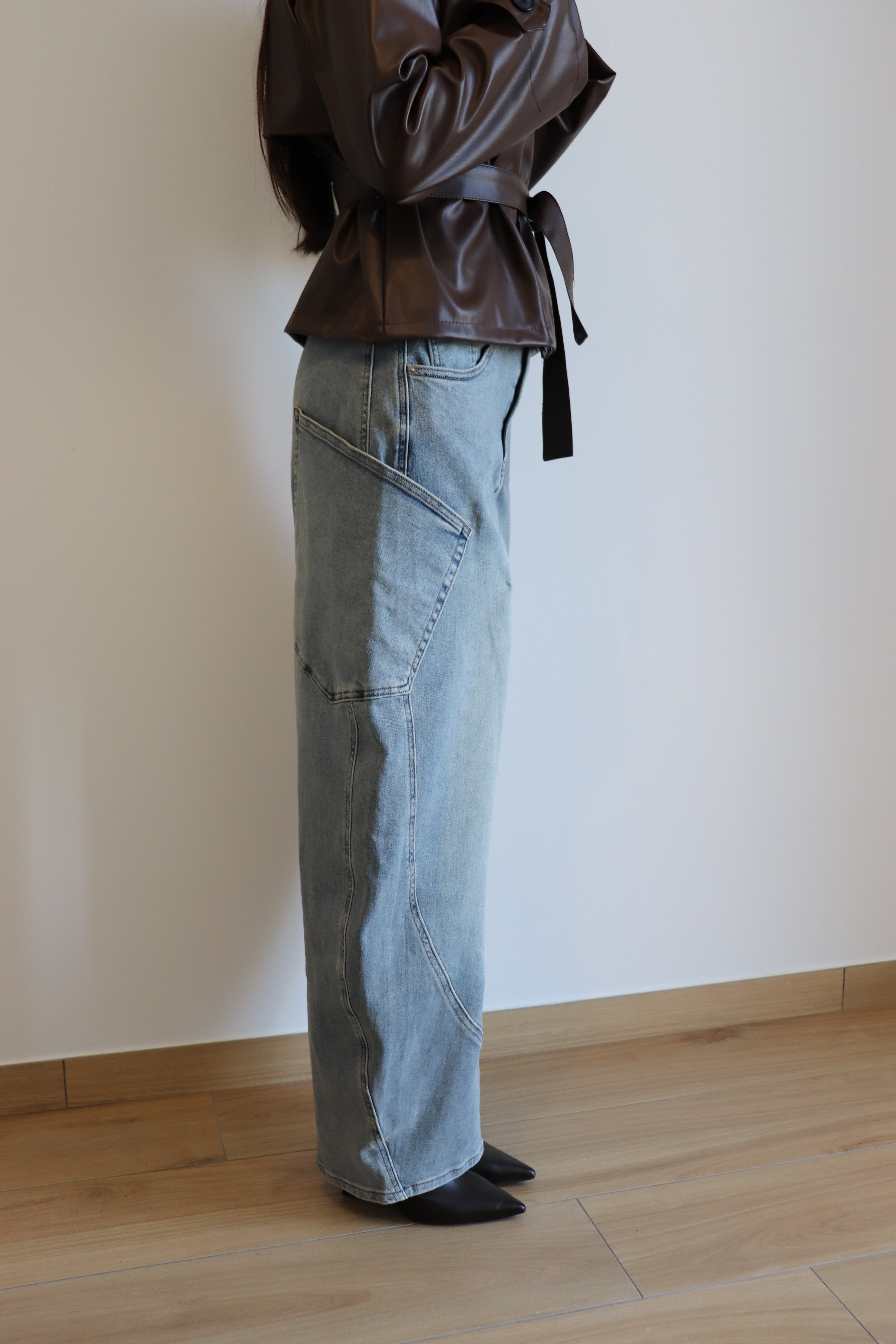 Jeans balloon sabbiato