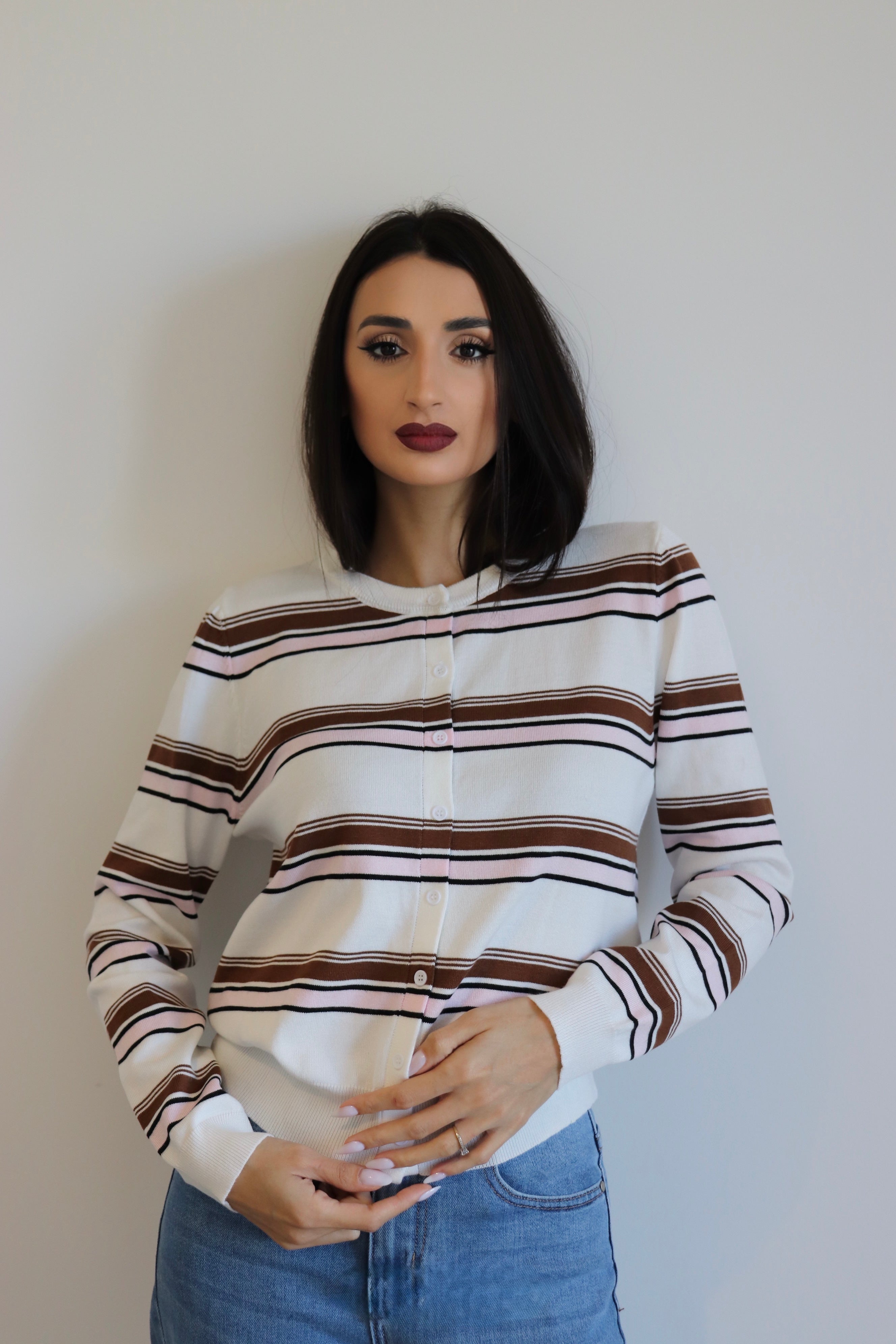 Cardigan a righe
