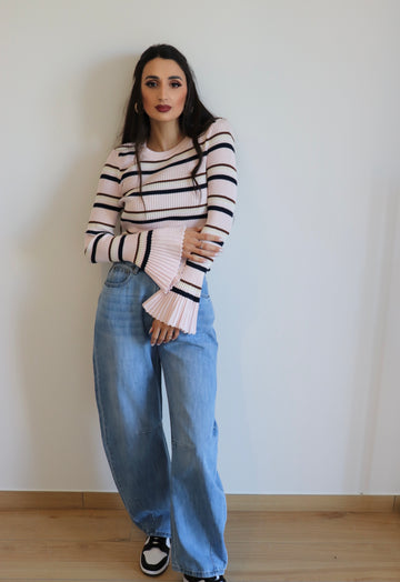 Jeans balloon strass